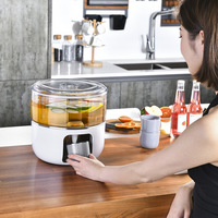 Bouilloire de cuisine rotative transparente en plastique de style japonais seau à glace d'été de grande capacité Design moderne eau froide