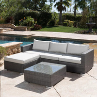 PE Rattan Kissen Sofa Set Outdoor Garten Freizeit Phantasie Terrasse Würfel Sofa Set