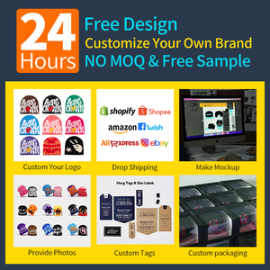 Topi rajutan beanie jacquard bolak-balik tanpa manset dengan huruf, warna blok, grafis Y2k, rajutan akrilik - Product Image 6