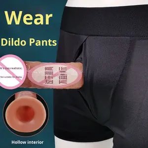 Jiuai男性ウェアラブル厚い長いシリコーンペニス袖ディルド下着大人カップルのためのエロセックスおもちゃ寧波 - Product Image 5