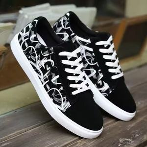 Black <b>Canvas</b> Sneakers <b>Round</b> Toe Lace-Up Breathable Rubber Outsole EVA Midsole All Season Casual Shoes - Product Image 3