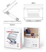 Support pour ordinateur portable Yesido en alliage d'aluminium robuste avec conception pliable rotative à 360 degrés, bonne dissipation de la chaleur pour les supports d'ordinateur portable