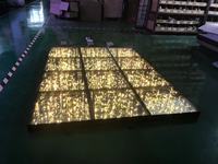 Piste de danse LED dorée à fibres optiques effet ciel étoilé, éclairage de sol pour mariages, hôtels et événements