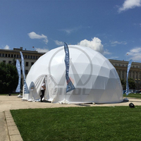 Kit Tenda Kubah Geodesik 10m dengan Logo Kustom, Kanvas PVC Tahan Lama, Desain Modern untuk Acara Glamping Luar Ruangan, Persiapan Berkemah Baru yang Indah