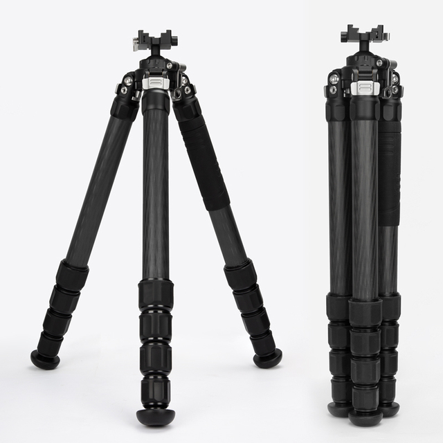 Manizek TE473 Professional Heavy-Duty Carbon Fiber Hunting Tripod Stand Integrated with Telescope Shooting Compatibility