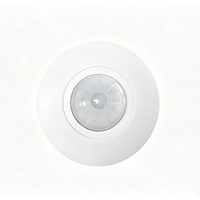 Détecteur de mouvement PIR SanJin 360 à fixation plafond 110-240V Max 1200W, détection 6m, luminosité et temps réglables pour éclairage automatique