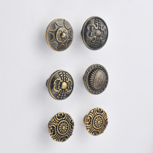 European Style Cabinet <b>Knob</b> Zinc Alloy Round Single Hole Drawer Handle Durable Furniture Hardware - Product Image 2