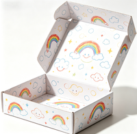 Boîte d'expédition en carton imprimée avec motif unique personnalisé, boîte cadeau pliable entièrement colorée pour l'emballage d'accessoires cosmétiques