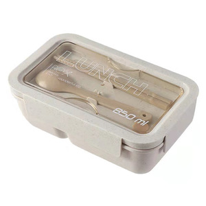 Thermos Wheat Straw Bento Hot Food Boxes Insulated Plastic Bento Wheat Straw Fibre Lunch Box