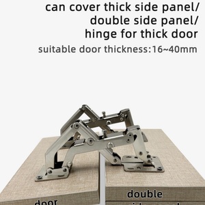 90 Degree Concealed Steel Iron Bridge Frog <b>Door</b> Hinge for Kitchen Cabinets Punch-Free for Home Furniture Use - Product Image 6