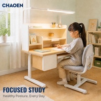 Bureau d'étude pour enfants en gros, directement de l'usine, avec lampe de protection oculaire fonctionnelle, structure en nid d'abeille en aluminium, facile à nettoyer, idéal pour les projets scolaires