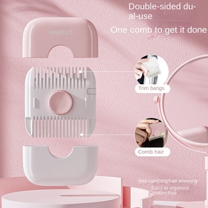 Peine de <span class=keywords><strong>peluquería</strong></span> multifuncional USB dos en uno para el hogar especial de acero inoxidable corte fino roto corte de pelo dividido para niñas - Product Image 3