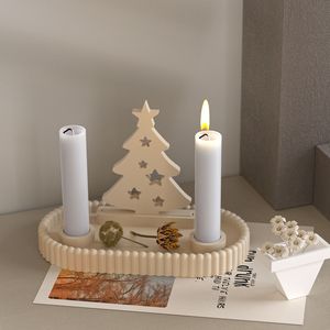 DIY Ovale Rayé Bougie Plateau Colle <span class=keywords><strong>Moule</strong></span> De Noël Plâtre <span class=keywords><strong>Bougeoir</strong></span> Présentoir <span class=keywords><strong>Moule</strong></span> En Silicone - Product Image 6