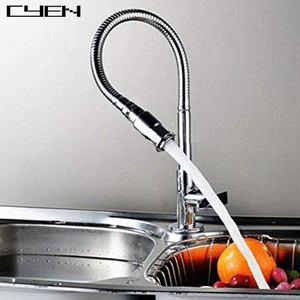 CYEN Kitchen <strong>Faucet</strong> with Pull Down <strong>Sprayer</strong> Pull Out Spring Sink <strong>Faucets</strong> Dual Function for Farmhouse Camper Laundry <strong>Utility</strong> - Product Image 5