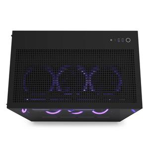 H9 Flow Black RGB Mid Tower High Airflow Gaming <span class=keywords><strong>PC</strong></span> Case con vidrio templado ATX/MATX Support - Product Image 2