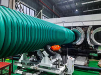 Système de fabrication de tuyaux de drainage ondulés à double paroi automatiques à haute efficacité Horserider, pompe, moteur, matériau PE/PP