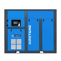 Compresseur à vis VFD 110KW 150HP 7-10Bar IP54, compresseur d'air rotatif à vis à fréquence variable, utilisation industrielle générale