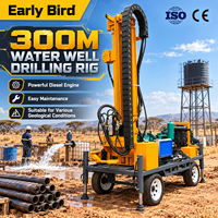 Machine de forage de puits compacte de type remorque pour puits d'eau ruraux jusqu'à 300 m