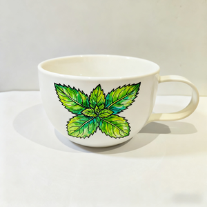 Custom Handmade Ceramic Porcelain Handpainted <strong>Liqueur</strong> Glass - Personalized Photo Pattern Coffee Mug - Holiday Gift - Product Image 2