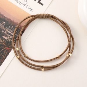 Bandas Elásticas para el Cabello Estilo Coreano, Lazos para el Cabello de Doble Capa, Anillos para el Cabello de Nailon y Spandex para Mujeres y Niñas, Uso Diario - Product Image 3