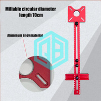 Support de rainure de fraisage avec base gabarit de cercle de routeur à bois pour Machine de coupe menuiserie cercle Guide de coupe outils de conseil