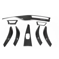 8 pièces de garnitures intérieures sportives en fibre de carbone 3K pour BMW Série 3/4 F30 F36, moulures de portières, revêtement de tableau de bord, décoration