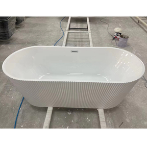 Housen Baignoire acrylique de style luxe autoportante Couleur Design graphique Baignoire d'angle dans la salle de bain Blanc Couleur personnalisée Traditionnelle - Product Image 5