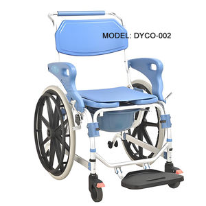 Silla de Ruedas con Inodoro 3 en 1, Silla de Ducha Plegable con Inodoro Extraíble <span class=keywords><strong>para</strong></span> el Cuidado en el Hogar de Ancianos y Discapacitados - Product Image 1