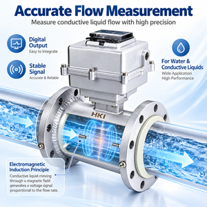 Débitmètre numérique industriel en acier au carbone haute précision (0,5 %) pour l'eau, 0,05-10 m/s, OEM ODM - Product Image 2