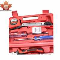 Kit d'outils de démarrage bricolage débutant 8 pièces ensemble ménager essentiel avec étui pour l'entretien ménager de base fixe les réparations d'urgence de voiture