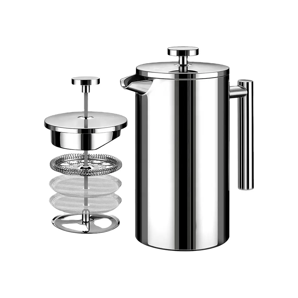 Cheap Price Stainless Steel OEM ODM 0.6L/0.8L/1lL Coffee French Press Supplier From China