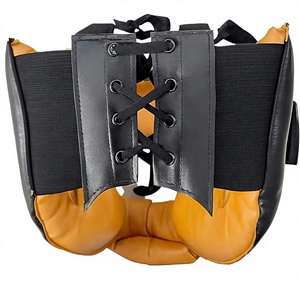 Protector de Cabeza de Cuero Negro Abierto para Boxeo, MMA, Artes Marciales, Entrenamiento y Sparring - Product Image 3