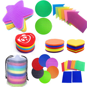 Marqueurs de tapis multifonctionnels pour la maternelle et la petite enfance, inscriptibles, réutilisables, lavables, avec attaches auto-agrippantes, pour les jeux sportifs parent-enfant - Product Image 1