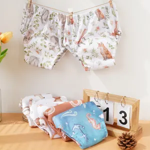 Happy Flute Baby Cloth Diaper Potty Training Pants Anti-leak Washable Reusable Quick Dry Training Diaper