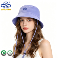 Chapeaux Bob Personnalisés avec Logo Imprimé JP, Violet Clair, Séchage Rapide, avec Sangle Mentonnière, Protection UV, Protection Solaire Extérieure