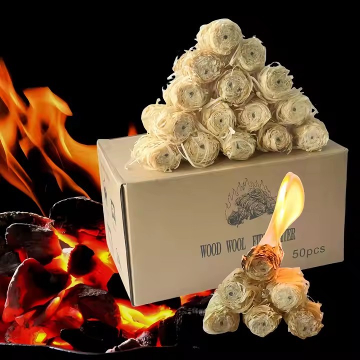 Survival Camping Firelighters Wood Wool Set