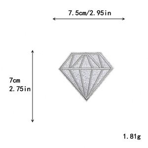 Patchs thermocollants en forme d'étoile et de diamant avec paillettes brillantes pour vêtements - Product Image 6
