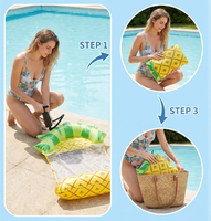Opblaasbaar waterbed in fruitvorm, zomerse zwembad drijfligstoel, opvouwbaar waterspeelgoed, zwembad party drijfmat