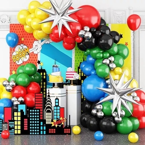 ชุดลูกโป่งลูกโป่งลูกโป่งธีม explosion Star สำหรับปาร์ตี้วันเกิดของเด็กผู้ชายตกแต่งฉากตกแต่งผนังพื้นหลัง - Product Image 6