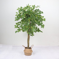 Plantes artificielles en soie de haute qualité, vertes, 1,5 cm, pour l'intérieur, vente en gros, plantes artificielles