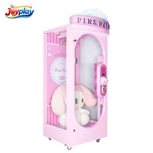 Máquina expendedora de juguetes de peluche rosa operada con monedas, juego de <span class=keywords><strong>arcade</strong></span> de barbería para cortar tu premio, máquina de cortar premios. - Product Image 6