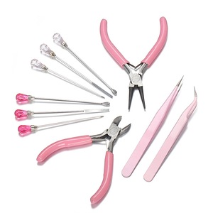 DIY Jewelry Tool Set | <b>Bead</b> Pliers Wire Cutter Tweezer <b>Needle</b> Threader Accessories for Handmade Jewelry Making - Product Image 2