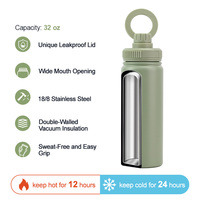 Bouteille isotherme en acier inoxydable 18 oz à double paroi avec logo personnalisé – Gourde sport sous vide