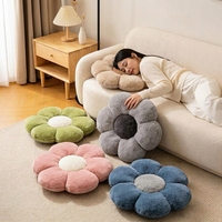 Coussin de siège en peluche en forme de fleur, coussin de sol rond doux et moelleux, coussin de canapé pour la décoration de la maison, de la chambre et du salon, vente en gros