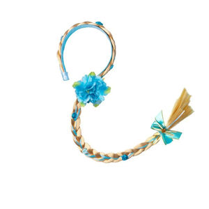 Niños Pelo Largo princesa postizo fiesta flores diadema largo Cosplay pelucas trenzadas para niñas princesa vestir Accesorios - Product Image 5