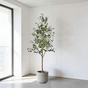 Venta Caliente: Árboles de Olivo Artificiales Realistas Desmontables de 210 cm con Frutos, Plantas Decorativas de Olivo Artificial para Hogar y Oficina - Product Image 5