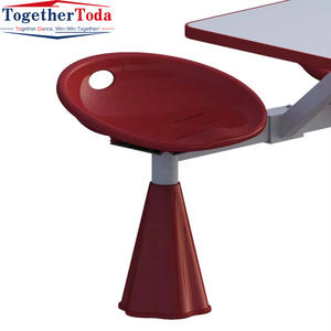 Ensemble table et chaises de salle à manger ergonomique, ignifuge, au design moderne et populaire, personnalisable et intégré en usine, pour cantines scolaires - Product Image 4