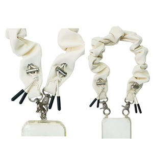 สายคล้องข้อมือหนัง PU แบบยืดหยุ่นพร้อมห่วงคล้องโทรศัพท์แบบกำหนดเอง สายคล้องกระเป๋าแบบสั้นพร้อมหัวเข็มขัดคู่ สายคล้องป้องกันการสูญหาย - Product Image 2