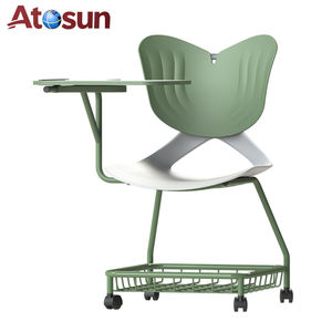 Cadeira de Treinamento Multifuncional com Mesa de Escrita e Rodas, Cadeira de Conferência Adequada para Uso Escolar e de Escritório - Product Image 1