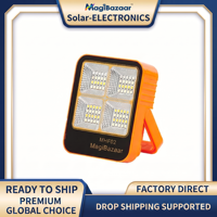 Linterna Solar Recargable MHF02, Linterna LED Impermeable IP65 para Camping, Soporte Magnético, Banco de Energía, Carga Rápida GaN